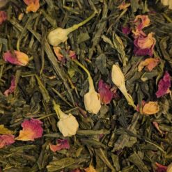 thé vert Bali des Frères Dammann. Un thé au jasmin litchi rose pamplemousse