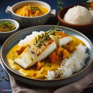 Filets de Bar au Curry Breton et poivre Timut