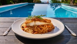 Poisson aux épices et croûte de Paprika