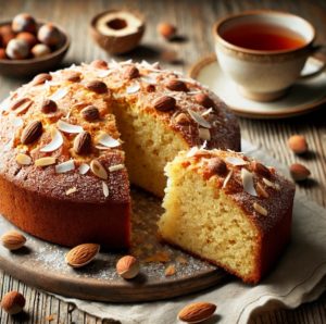 Gâteau Noix de Coco, Amandes, Noisettes, sans gluten
