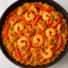 découvrez notre recette de paëlla express, poulet, crevette épices. Un dlices
