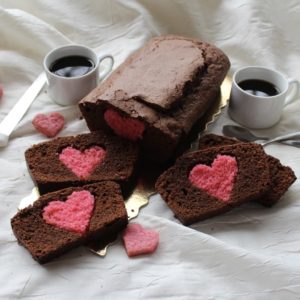 Un cake chocolat au coeur tendre...