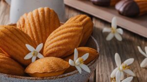 Madeleines moelleuses au miel et à la vanille