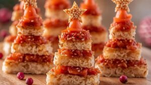 Mini-sapins croustillants aux tartinades du Comptoir & épices de Noël